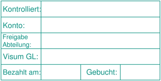 Cachet d''affichage pour le service de comptabilité